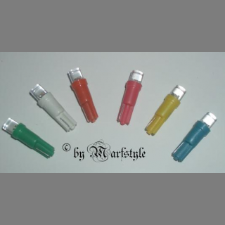 Tacho LEDs Typ T5 W1,2W  -   Rot -  Grün - Orange - Gelb