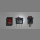 Minikippschalter mit roter Leuchte (eckig, Wippschalter, rote LED)
