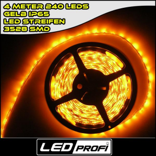 LED Strip Streifen GELB 4 m 4m 240 x SMD 3528 LEDs 12V