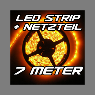 Set LED Strip Streifen GELB 7m 420 LEDs inkl. Netzteil