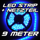 Set LED Strip Streifen BLAU 9m 540 LEDs inkl. Netzteil